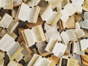 En octubre, la estantería de libros cubre.